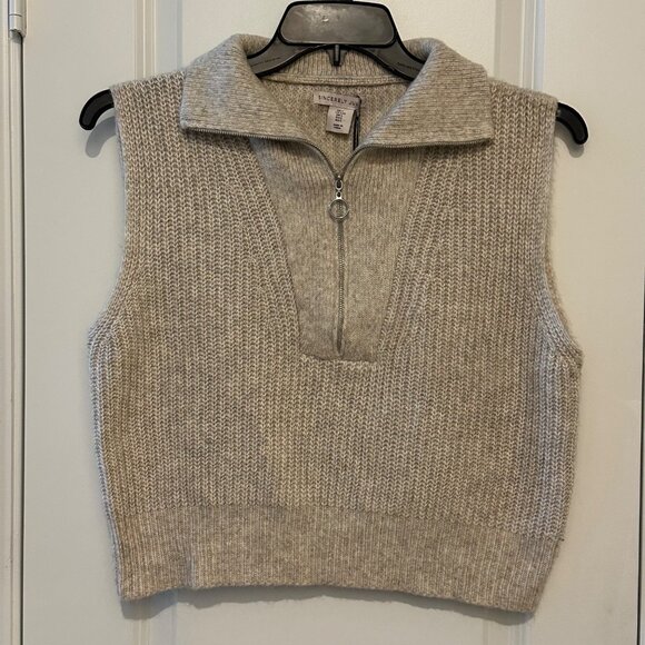 Sincerely Jules Womens Knit Sleeveless Sweater Vest With Zip Collar L - Picture 1 of 8